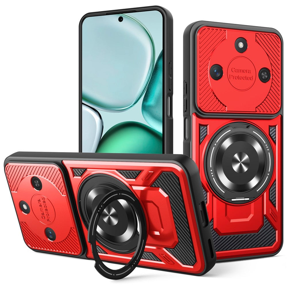 For Honor X60 5G  /  X9c Smart 5G Magnetic Case Rotating Kickstand TPU + PC Phone Cover