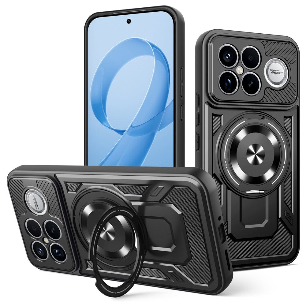 For Xiaomi Poco F8 Ultra  /  Redmi K90 Pro Max 5G Magnetic Case Rotating Kickstand TPU + PC Phone Cover