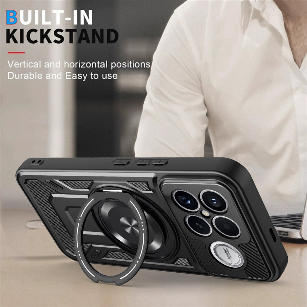 For Xiaomi Poco F8 Ultra  /  Redmi K90 Pro Max 5G Magnetic Case Rotating Kickstand TPU + PC Phone Cover