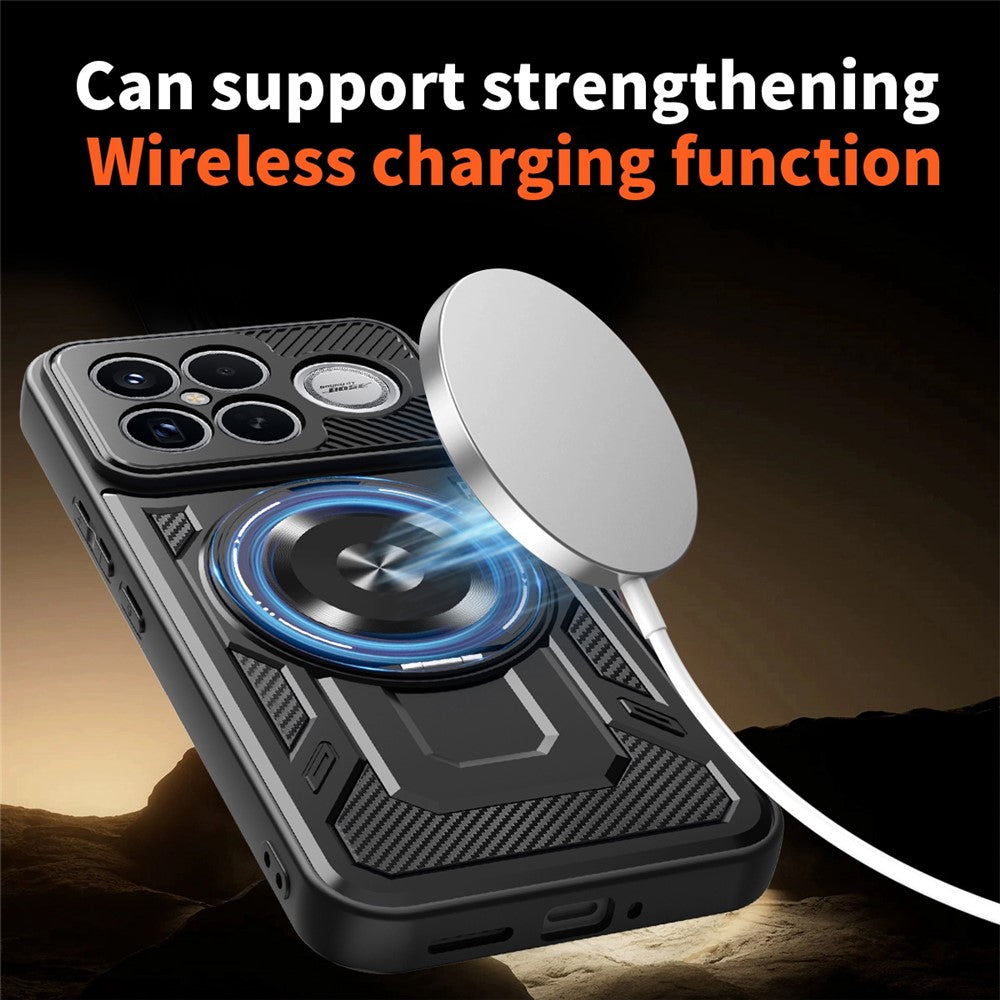 For Xiaomi Poco F8 Ultra  /  Redmi K90 Pro Max 5G Magnetic Case Rotating Kickstand TPU + PC Phone Cover