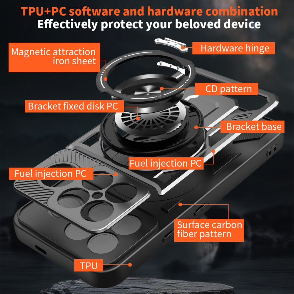 For Xiaomi Poco F8 Ultra  /  Redmi K90 Pro Max 5G Magnetic Case Rotating Kickstand TPU + PC Phone Cover
