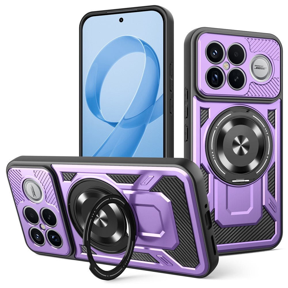 For Xiaomi Poco F8 Ultra  /  Redmi K90 Pro Max 5G Magnetic Case Rotating Kickstand TPU + PC Phone Cover