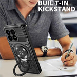 For Xiaomi Poco F8 Pro 5G  /  Redmi K90 5G Magnetic Case Rotating Kickstand TPU + PC Phone Cover