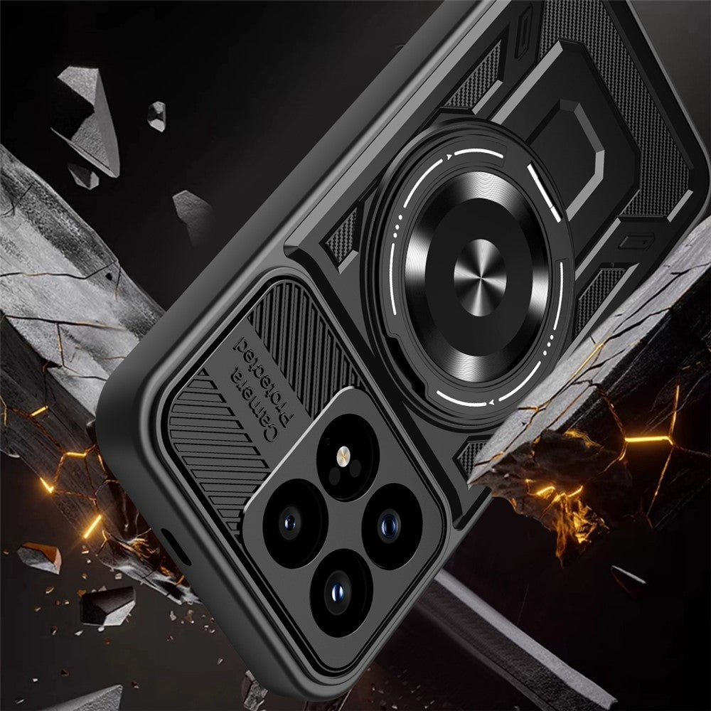 For Xiaomi Poco F8 Pro 5G  /  Redmi K90 5G Magnetic Case Rotating Kickstand TPU + PC Phone Cover