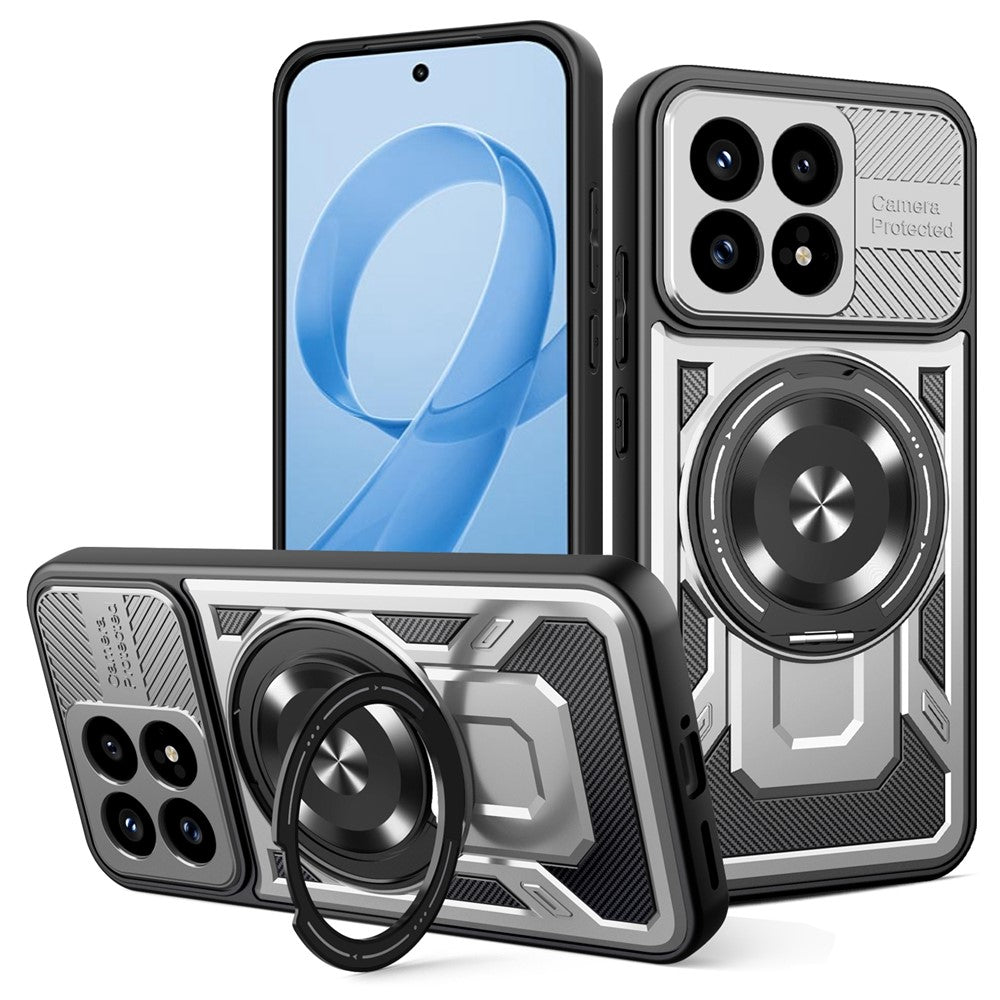 For Xiaomi Poco F8 Pro 5G  /  Redmi K90 5G Magnetic Case Rotating Kickstand TPU + PC Phone Cover