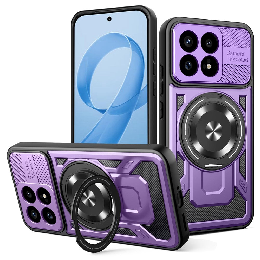 For Xiaomi Poco F8 Pro 5G  /  Redmi K90 5G Magnetic Case Rotating Kickstand TPU + PC Phone Cover