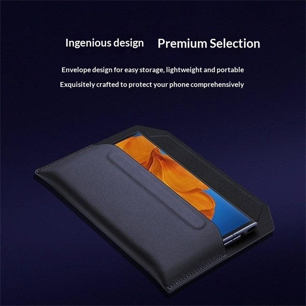 Til Samsung Galaxy Z TriFold 5G Etui Konvolutstil Ægte Koskind Anti-fald Telefoncover