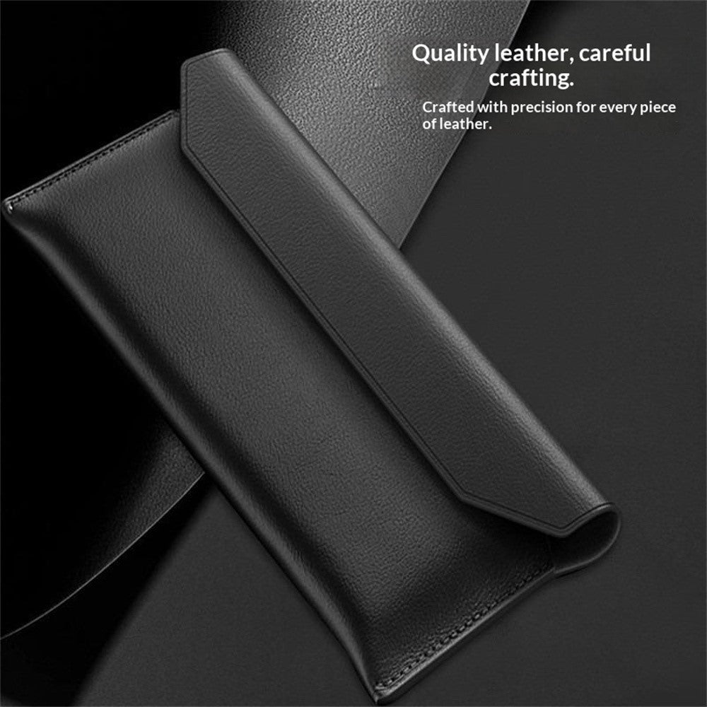 Til Samsung Galaxy Z TriFold 5G Etui Konvolutstil Ægte Koskind Anti-fald Telefoncover
