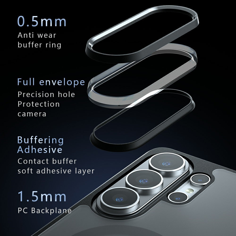 For Samsung Galaxy S26 Ultra Magnetic Case TPU + PC Matte Skin Touch Phone Cover