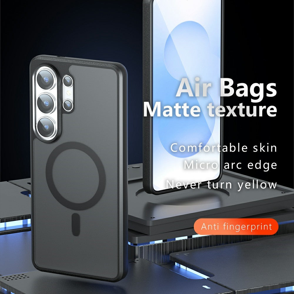 For Samsung Galaxy S26 Ultra Magnetic Case TPU + PC Matte Skin Touch Phone Cover