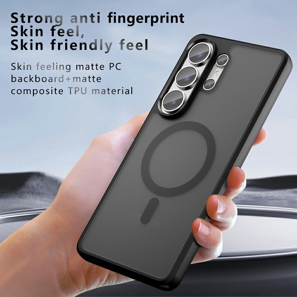 For Samsung Galaxy S26 Ultra Magnetic Case TPU + PC Matte Skin Touch Phone Cover