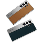 GKK For Samsung Galaxy S26 Ultra Case Electroplated PU Leather + PC + TPU Matte Phone Back Cover