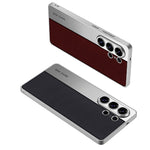 GKK For Samsung Galaxy S26 Ultra Case Electroplated PU Leather + PC + TPU Matte Phone Back Cover
