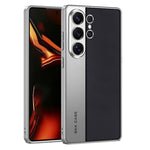 GKK For Samsung Galaxy S26 Ultra Case Electroplated PU Leather + PC + TPU Matte Phone Back Cover