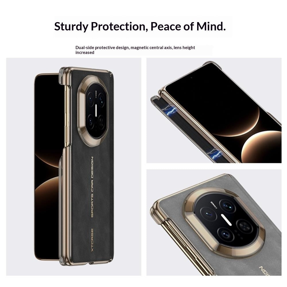 GKK For Huawei Mate X7 Magnetic Case Dual Axis Hinge Protection PU Leather + TPU  + PC Phone Cover