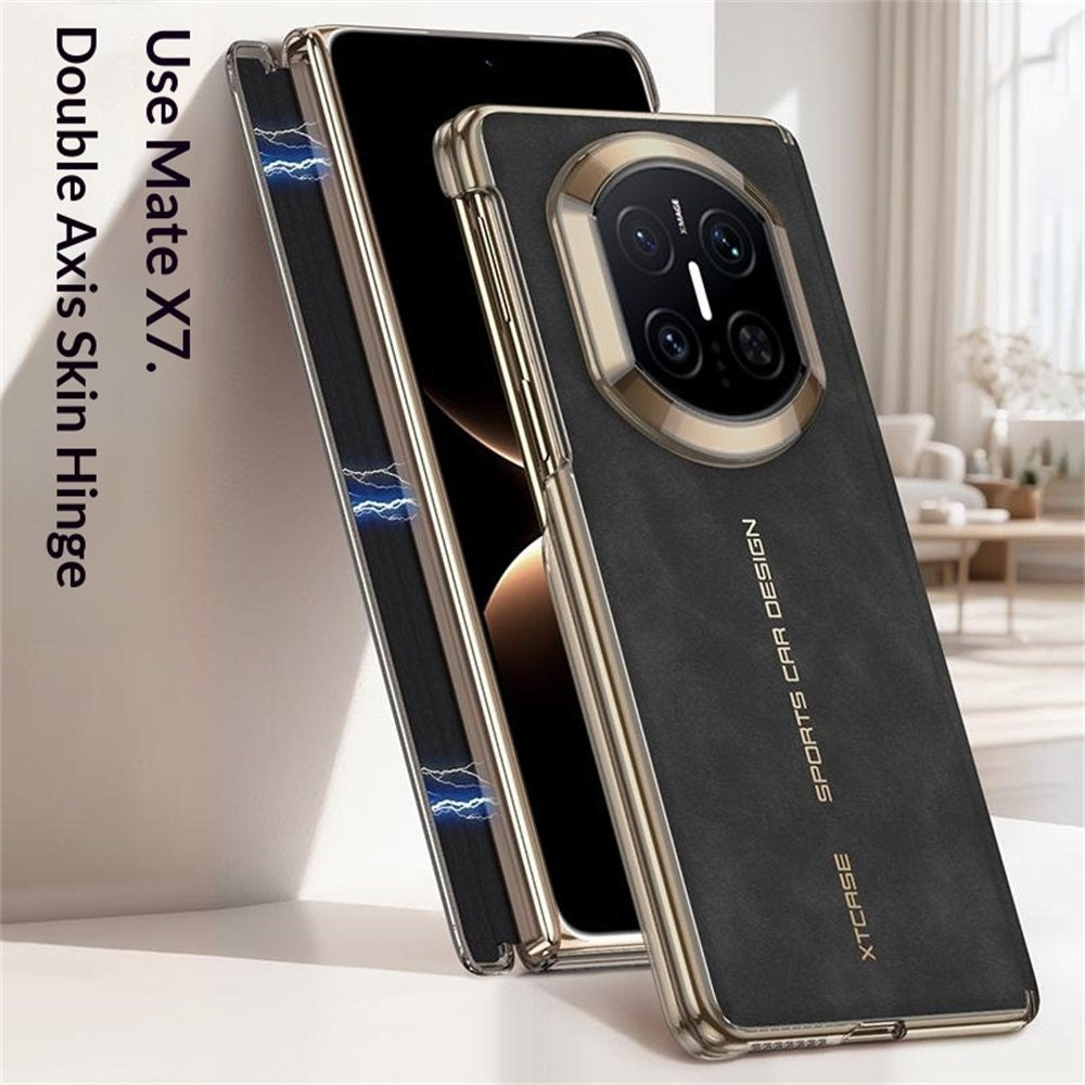 GKK For Huawei Mate X7 Magnetic Case Dual Axis Hinge Protection PU Leather + TPU  + PC Phone Cover
