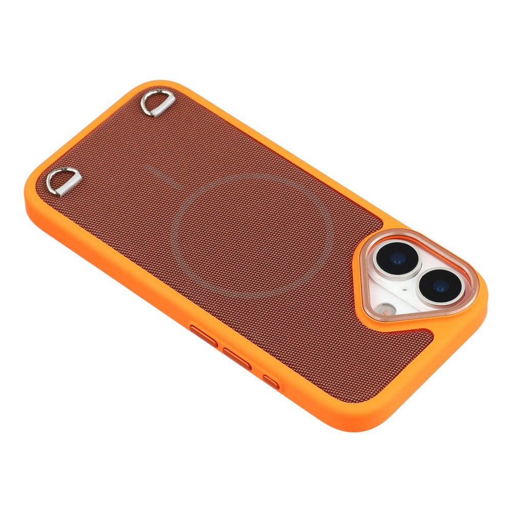 For iPhone 17 Case Compatible with MagSafe Skin Touch Synthetic Leather + PC Phone Back Cover with Card Slot