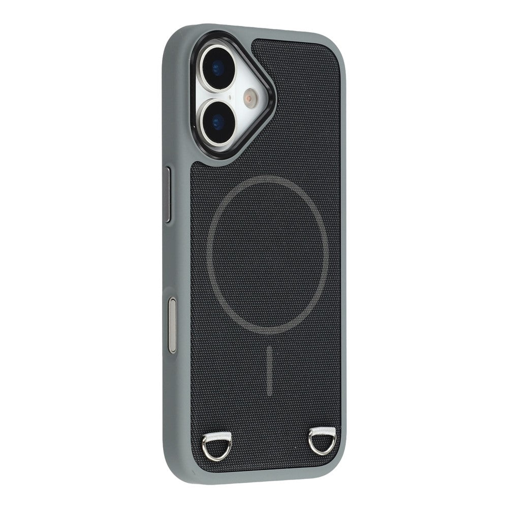 For iPhone 17 Case Compatible with MagSafe Skin Touch Synthetic Leather + PC Phone Back Cover with Card Slot