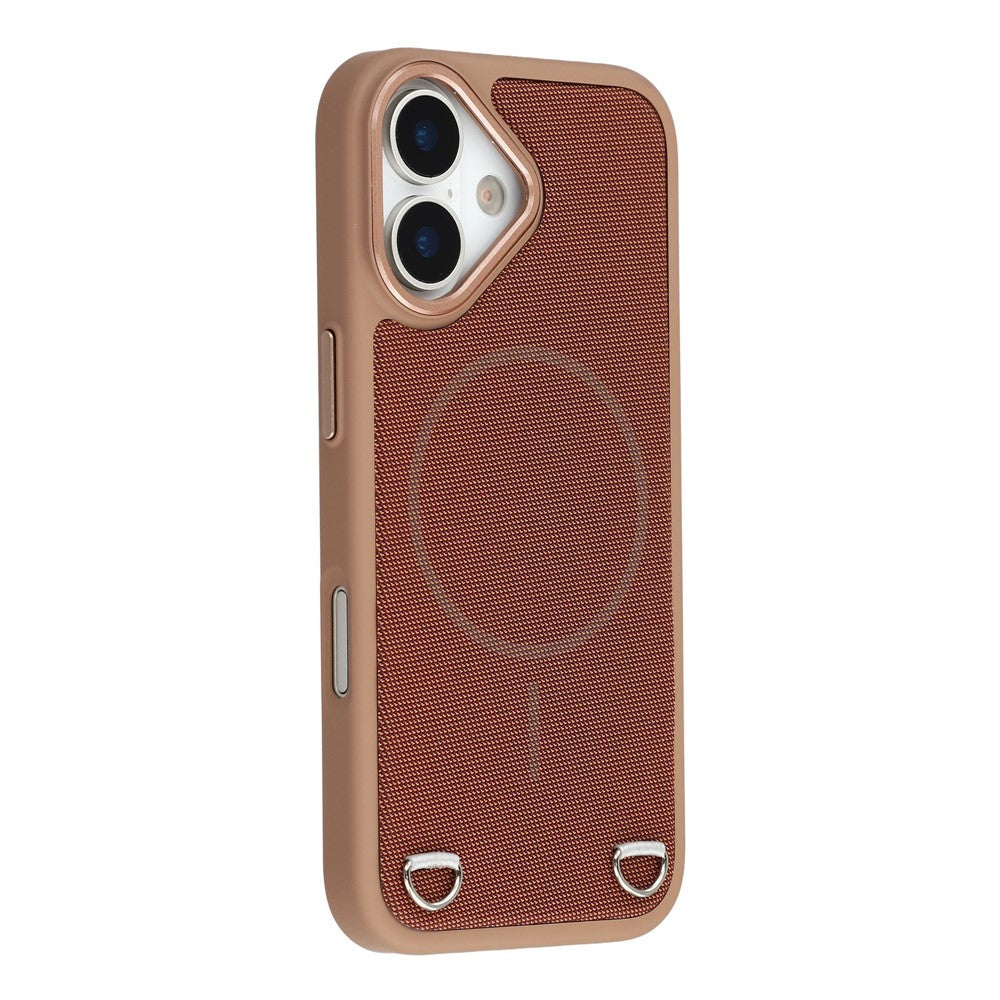 For iPhone 17 Case Compatible with MagSafe Skin Touch Synthetic Leather + PC Phone Back Cover with Card Slot