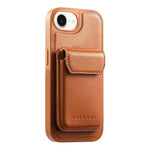 CASENEO For iPhone 17e / 16e Magnetic Case PU Leather PC Phone Cover with Detachable Card Holder Kickstand Compatible with MagSafe