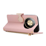 Phone Case For Honor Magic8 Lite 5G  /  X9d 5G  /  X70 5G Zipper Wallet Color Splicing TPU PU Leather Flip Phone Cover with Strap