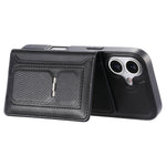 CASENEO For iPhone 17 Detachable Magnetic Phone Case with Card Holder Kickstand TPU PU Leather PC Phone Cover Compatible with MagSafe