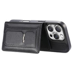 CASENEO For iPhone 16 Pro Detachable Magnetic Phone Case with Card Holder Kickstand TPU PU Leather PC Phone Cover Compatible with MagSafe