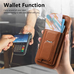 CASENEO For iPhone 18 Pro Max / 17 Pro Max Case with Foldable Kickstand TPU PU Leather PC Card Bag Magnetic Phone Cover  Compatible with MagSafe