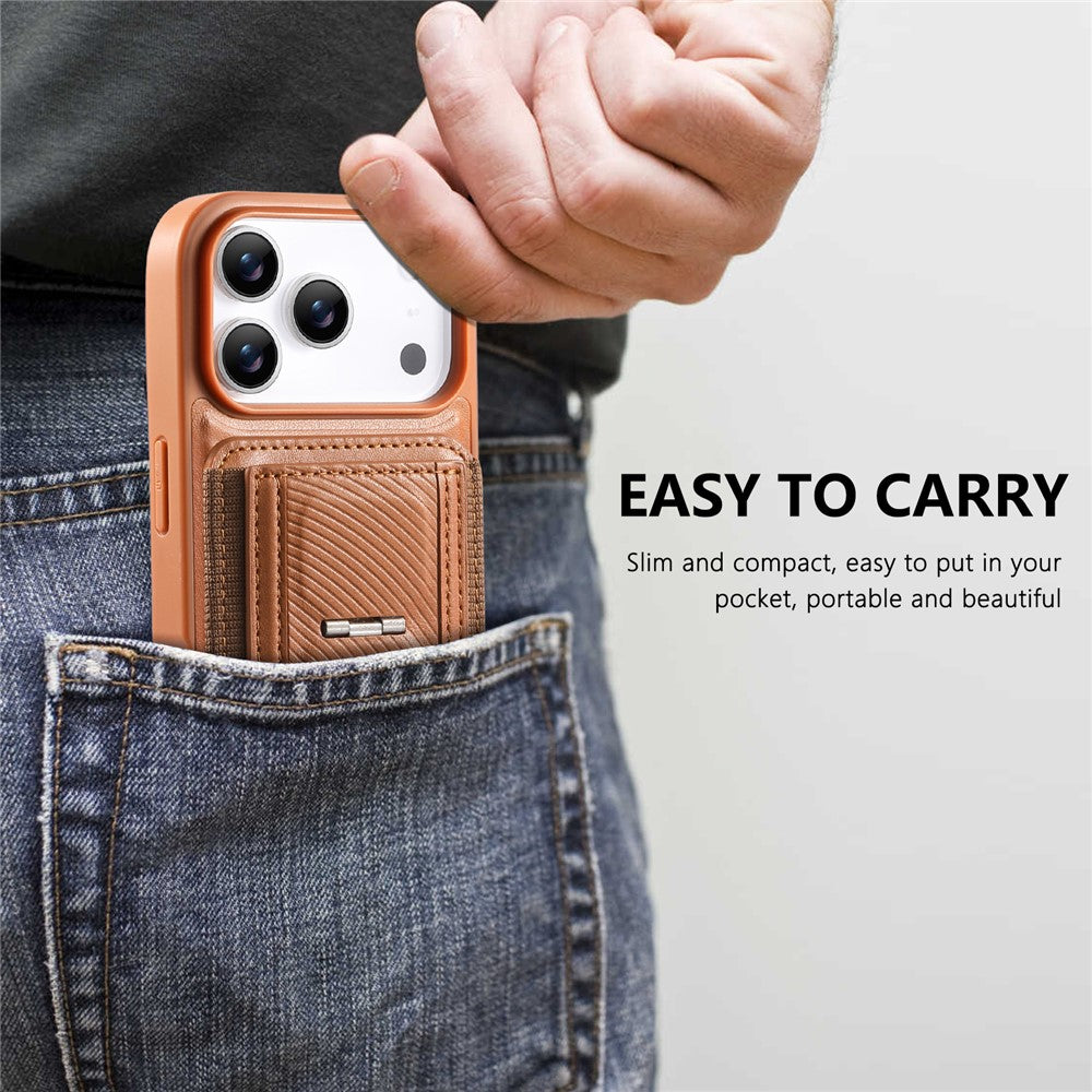 CASENEO For iPhone 18 Pro Max / 17 Pro Max Case with Foldable Kickstand TPU PU Leather PC Card Bag Magnetic Phone Cover  Compatible with MagSafe
