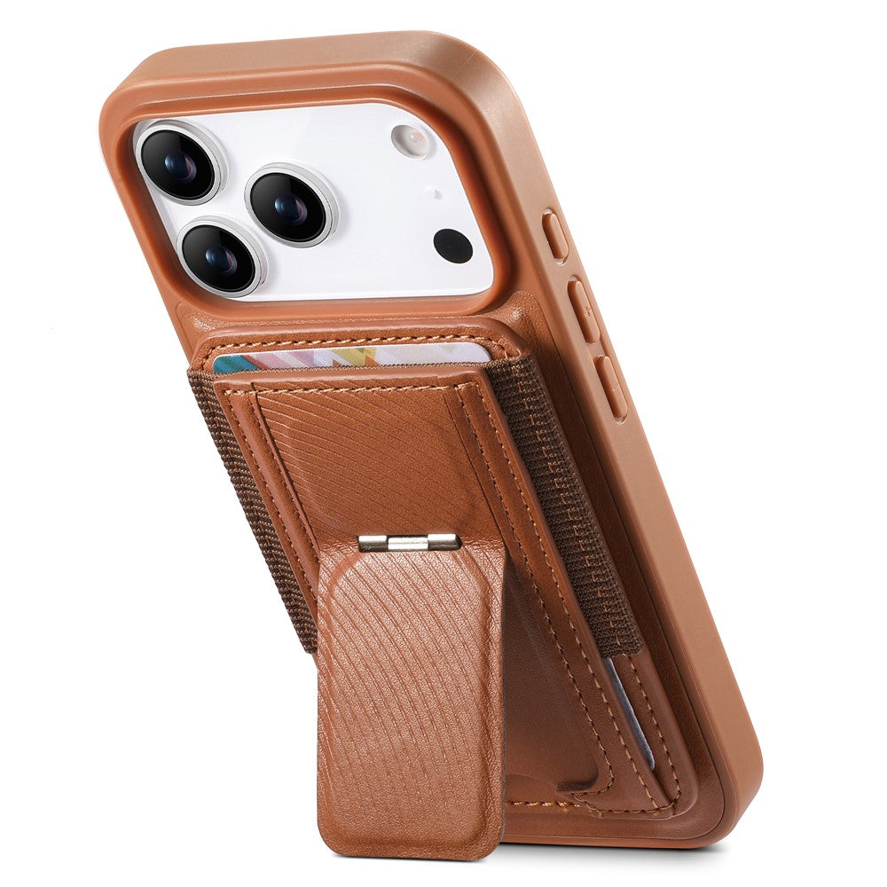 CASENEO For iPhone 18 Pro Max / 17 Pro Max Case with Foldable Kickstand TPU PU Leather PC Card Bag Magnetic Phone Cover  Compatible with MagSafe