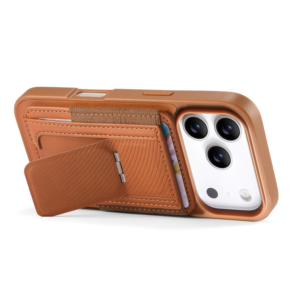 CASENEO For iPhone 18 Pro Max / 17 Pro Max Case with Foldable Kickstand TPU PU Leather PC Card Bag Magnetic Phone Cover  Compatible with MagSafe
