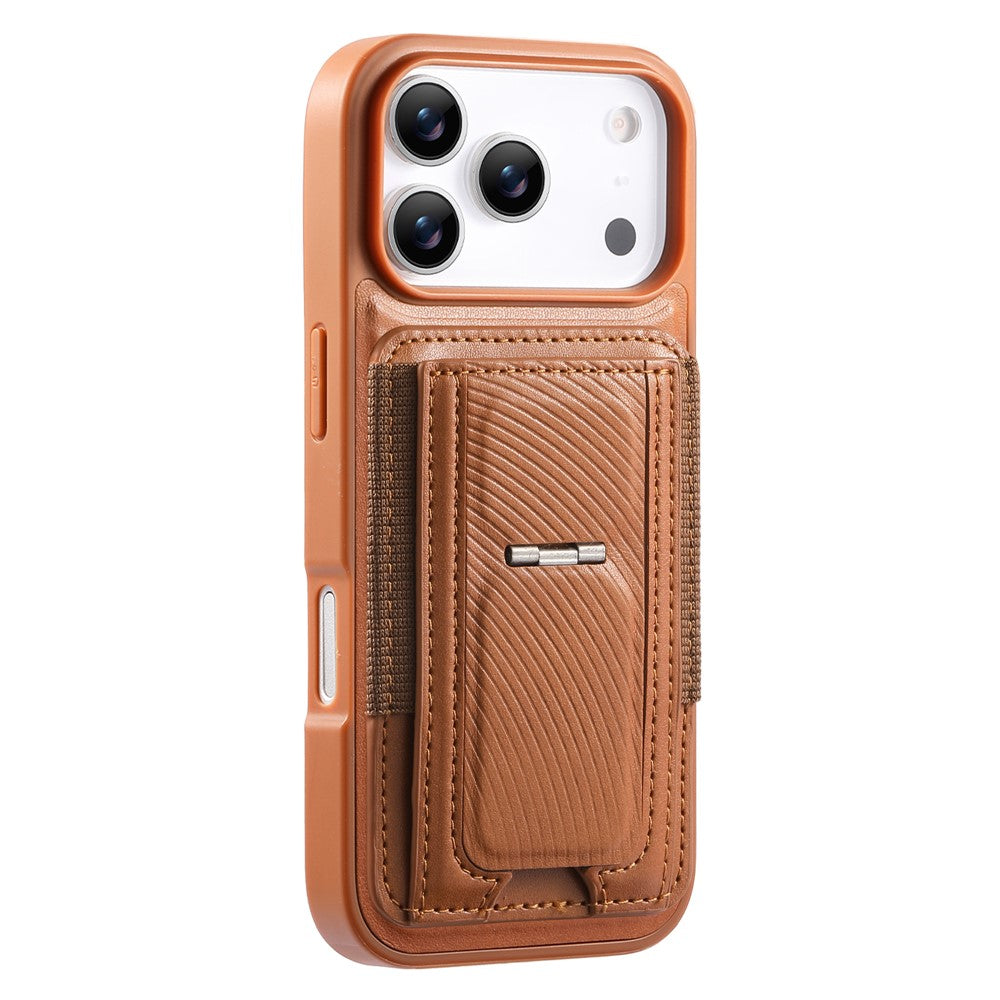 CASENEO For iPhone 18 Pro Max / 17 Pro Max Case with Foldable Kickstand TPU PU Leather PC Card Bag Magnetic Phone Cover  Compatible with MagSafe
