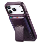 CASENEO For iPhone 18 Pro / 17 Pro Case with Foldable Kickstand TPU PU Leather PC Card Bag Magnetic Phone Cover  Compatible with MagSafe