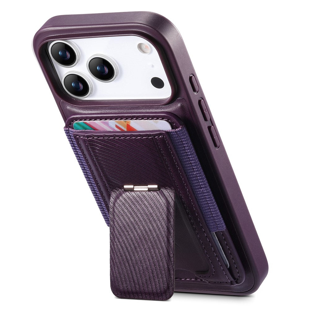 CASENEO For iPhone 18 Pro / 17 Pro Case with Foldable Kickstand TPU PU Leather PC Card Bag Magnetic Phone Cover  Compatible with MagSafe