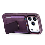 CASENEO For iPhone 18 Pro / 17 Pro Case with Foldable Kickstand TPU PU Leather PC Card Bag Magnetic Phone Cover  Compatible with MagSafe