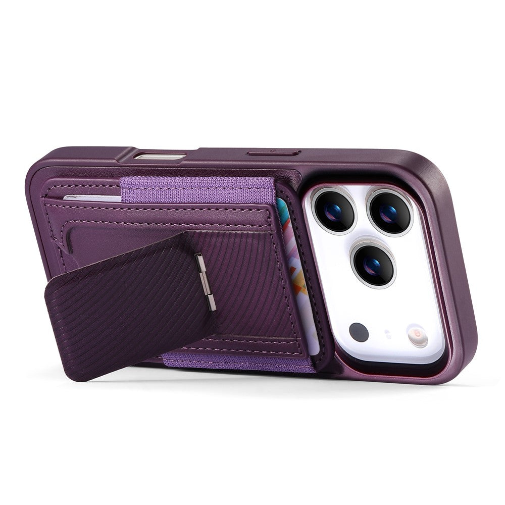 CASENEO For iPhone 18 Pro / 17 Pro Case with Foldable Kickstand TPU PU Leather PC Card Bag Magnetic Phone Cover  Compatible with MagSafe