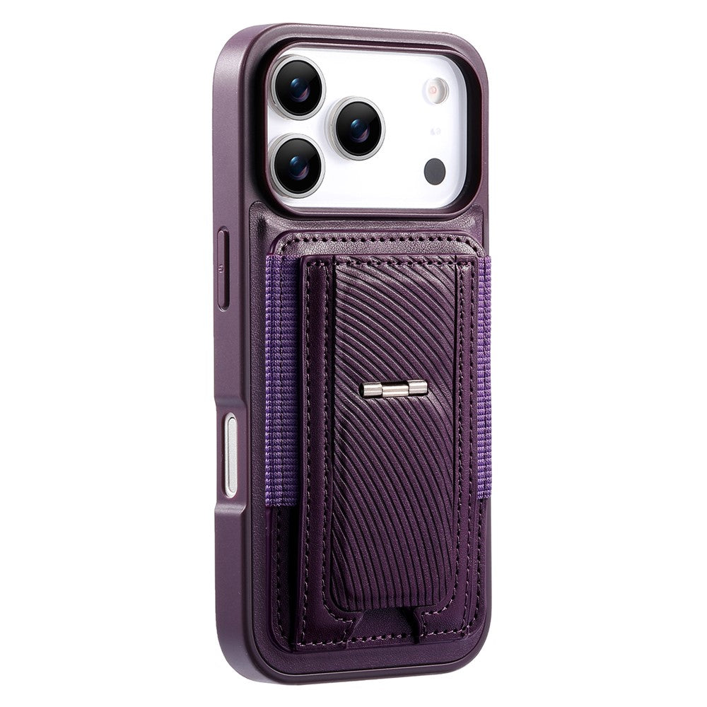 CASENEO For iPhone 18 Pro / 17 Pro Case with Foldable Kickstand TPU PU Leather PC Card Bag Magnetic Phone Cover  Compatible with MagSafe
