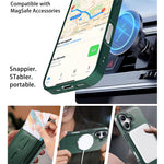 CASENEO For iPhone 17 Magnetic Case with Detachable Card Slot TPU PU Leather Silicone Wristband PC Drop-proof Phone Cover Compatible with MagSafe