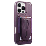 CASENEO For iPhone 16 Pro Magnetic Case with Detachable Card Slot TPU PU Leather Silicone Wristband PC Drop-proof Phone Cover Compatible with MagSafe