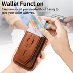 CASENEO For iPhone 17 Pro Max Magnetic Case with Detachable Card Slot TPU PU Leather Silicone Wristband PC Drop-proof Phone Cover Compatible with MagSafe