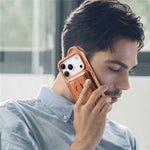 CASENEO For iPhone 17 Pro Max Magnetic Case with Detachable Card Slot TPU PU Leather Silicone Wristband PC Drop-proof Phone Cover Compatible with MagSafe