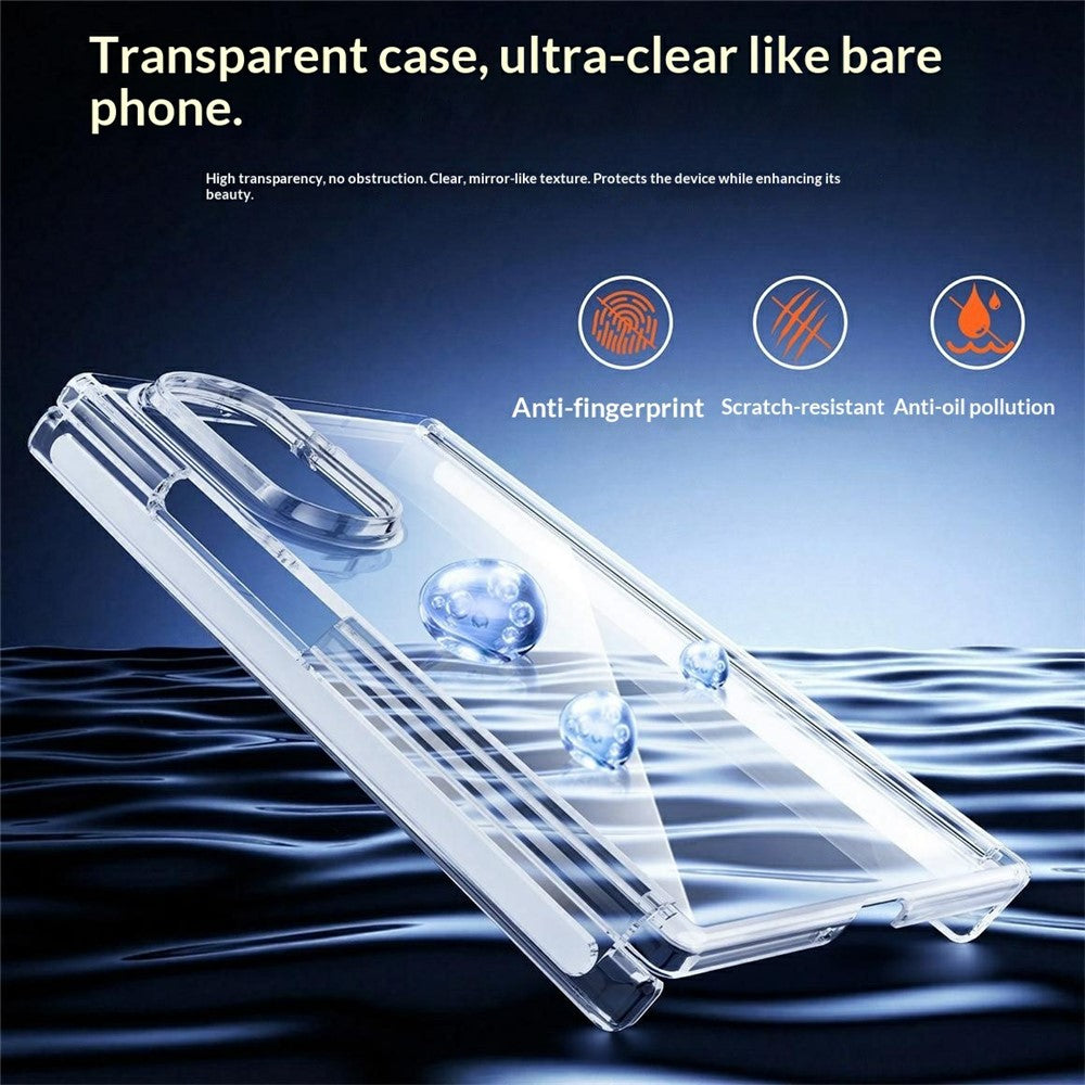 For Samsung Galaxy Z TriFold 5G Case Dual-Axis Shockproof TPU + PC Clear Phone Cover
