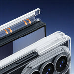 Til Samsung Galaxy Z TriFold 5G Magnetisk Etui Dobbeltakse Stødsikkert TPU + PC Gennemsigtigt Telefoncover