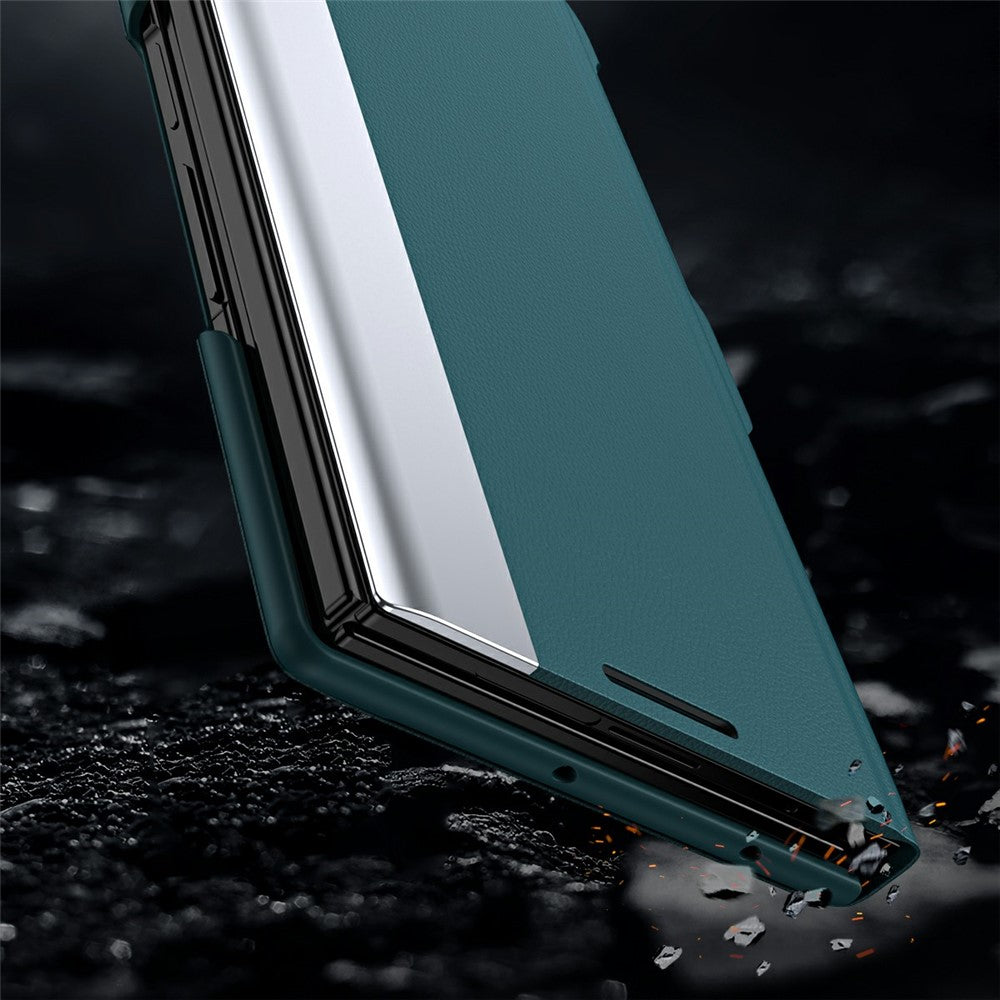 For Samsung Galaxy Z TriFold 5G Case Stand Shockproof Pen Slot PU + PC Phone Cover with Stylus