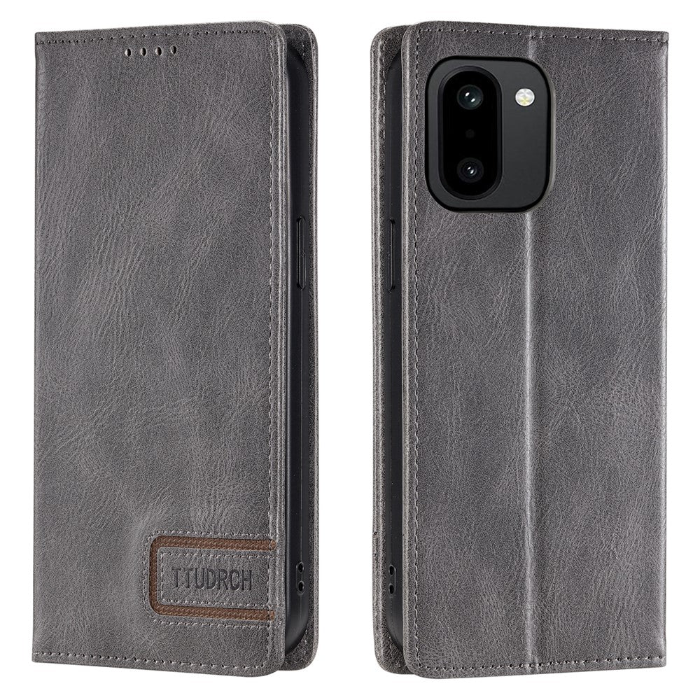 TTUDRCH Style 007 för OnePlus 15R 5G läderfodral RFID-blockerande plånboksfodral med stativ