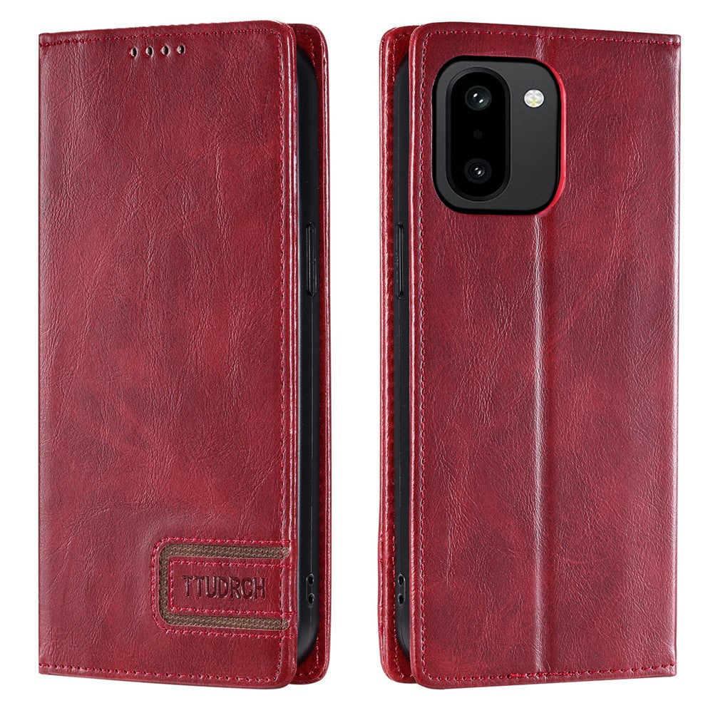 TTUDRCH Style 007 för OnePlus 15R 5G läderfodral RFID-blockerande plånboksfodral med stativ