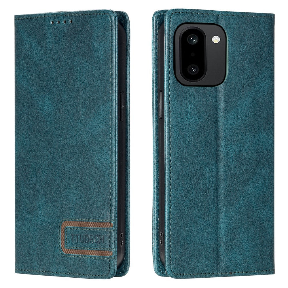 TTUDRCH Style 007 för OnePlus 15R 5G läderfodral RFID-blockerande plånboksfodral med stativ