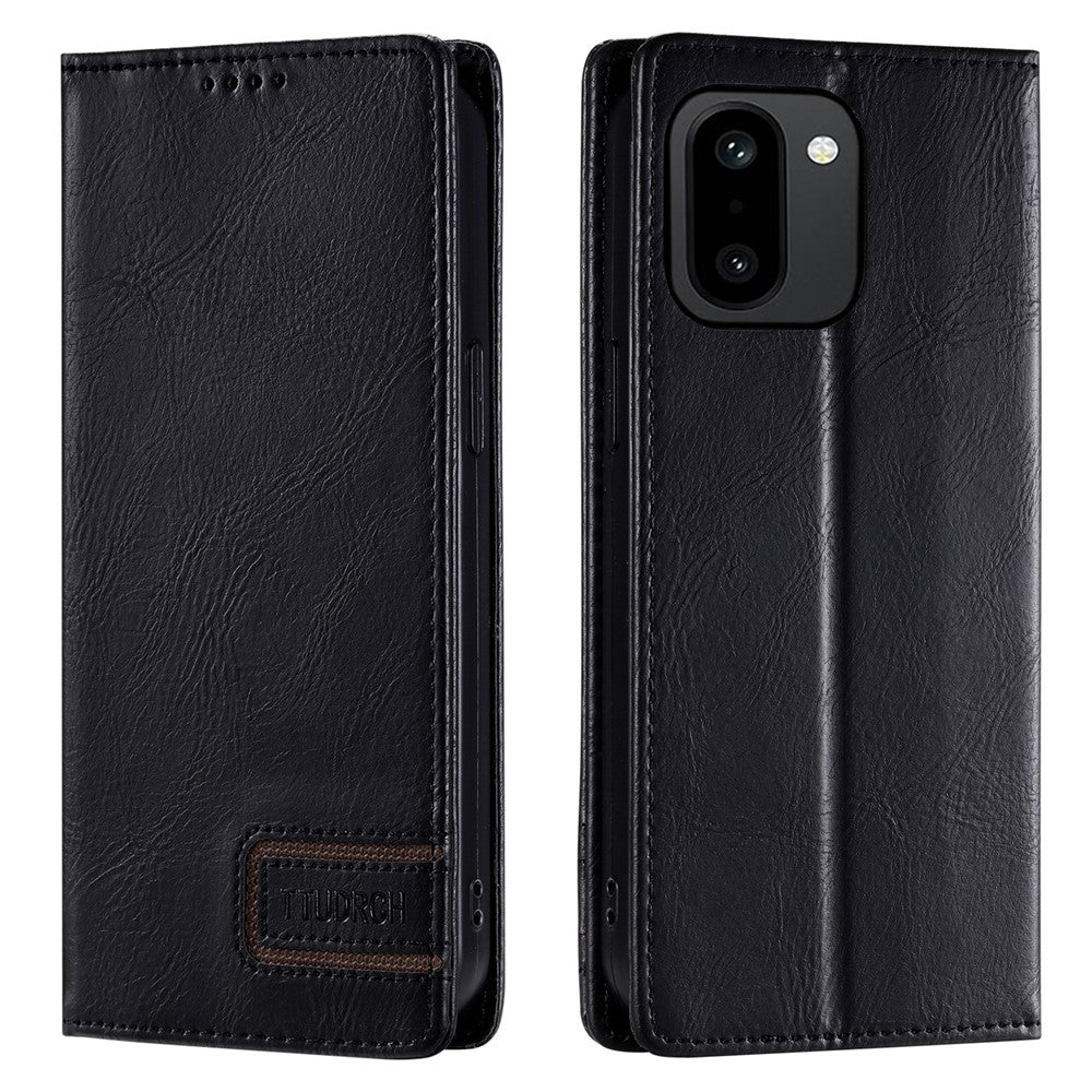 TTUDRCH Style 007 för OnePlus 15R 5G läderfodral RFID-blockerande plånboksfodral med stativ