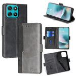 Til Motorola Moto G67 Power 5G Etui Kontrastfarvet Pung Læder Telefoncover
