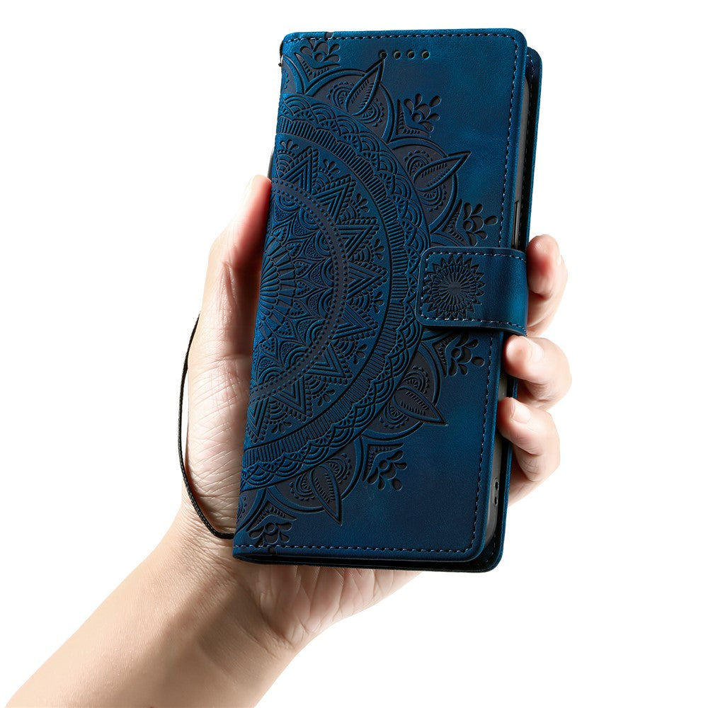 OnePlus 15R 5G-cover med trykt totem-look, læderpung og mobilrem